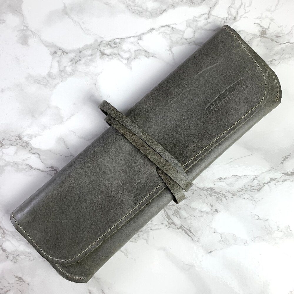 Schmincke Grey Leather Case with Cord